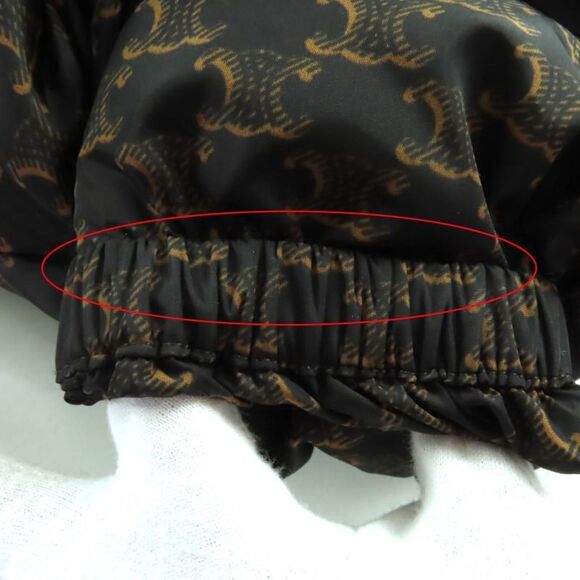 Celine 2w782344n Triomphe Macadam Bomber Down Jacket Outerwear Brown 40 Made In - Picture 13 of 13